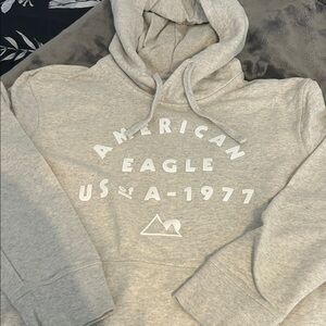 American Eagle Outfitters Light Gray Hoodie